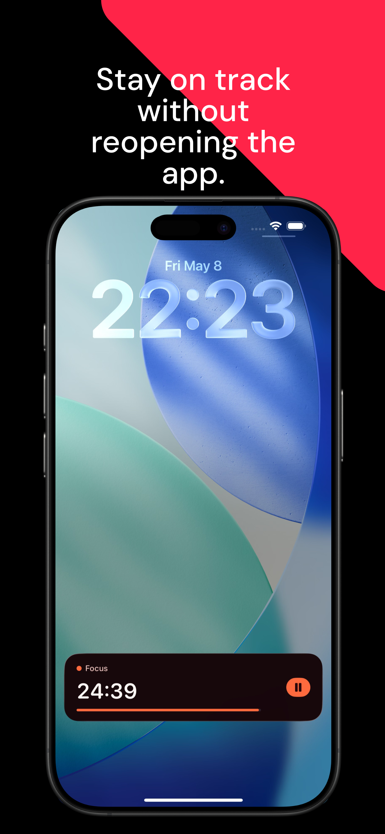 Lock Screen focus timer screenshot